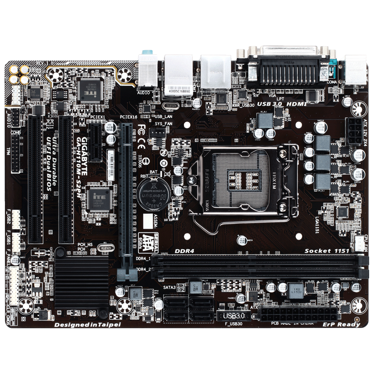 مادربرد گیگابایت Gigabyte H110M-S2PH