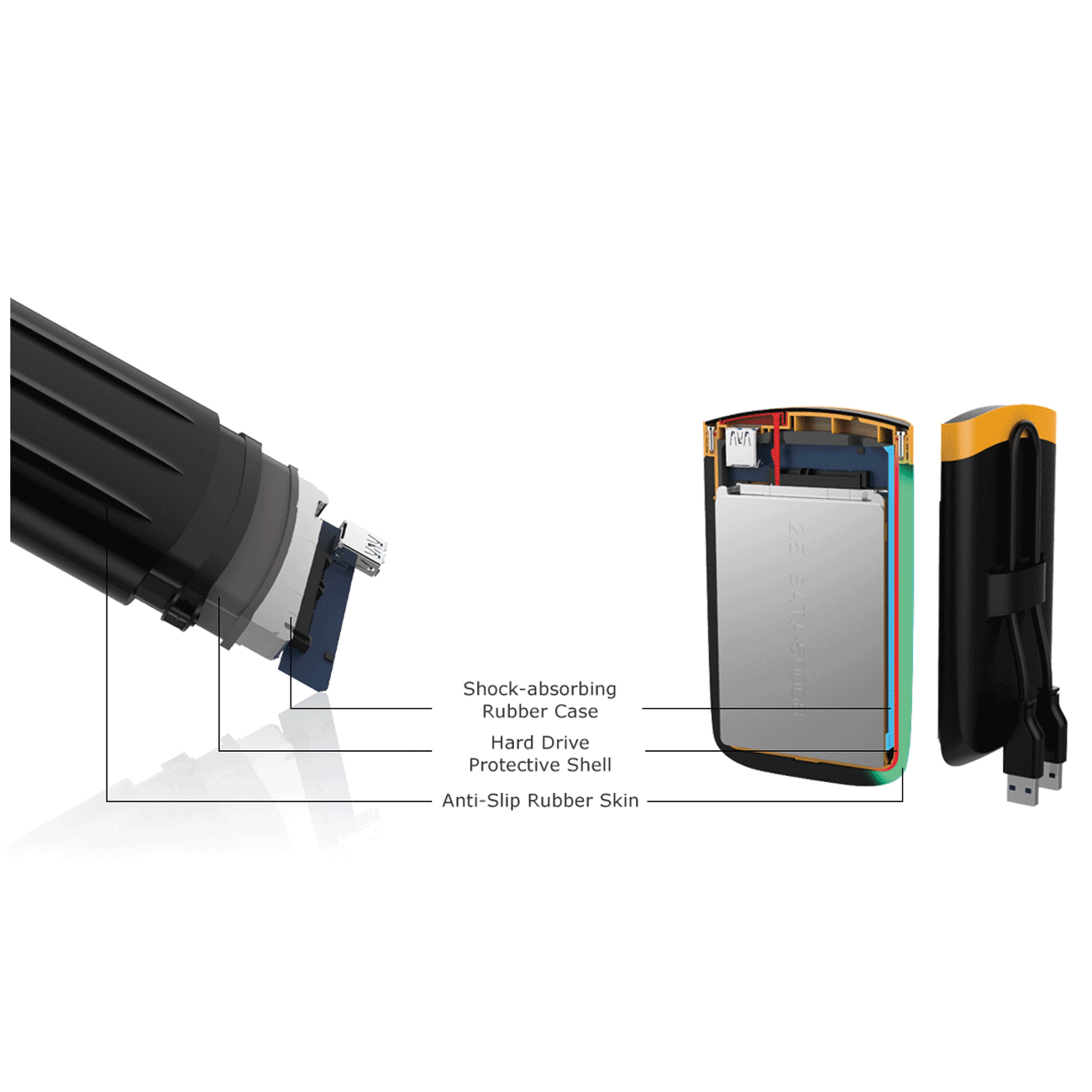 هارد دیسک اکسترنال سیلیکون پاور Armor A65 2TB