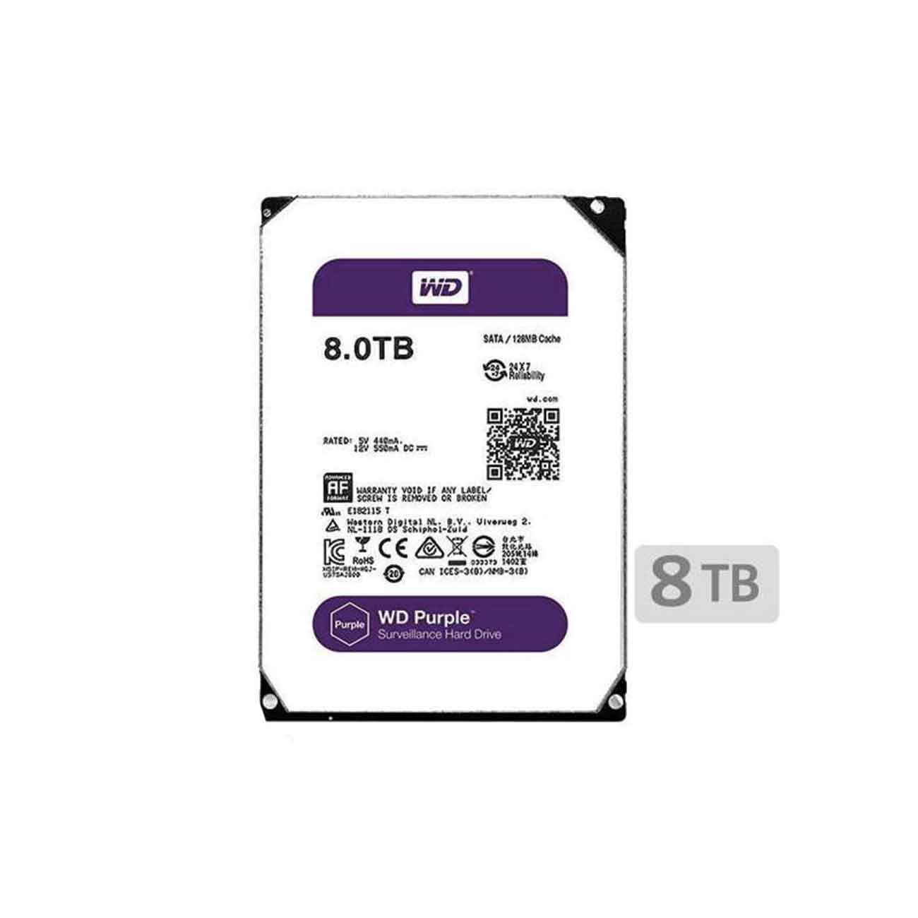 هارد دیسک اینترنال وسترن (8T)Purple WD