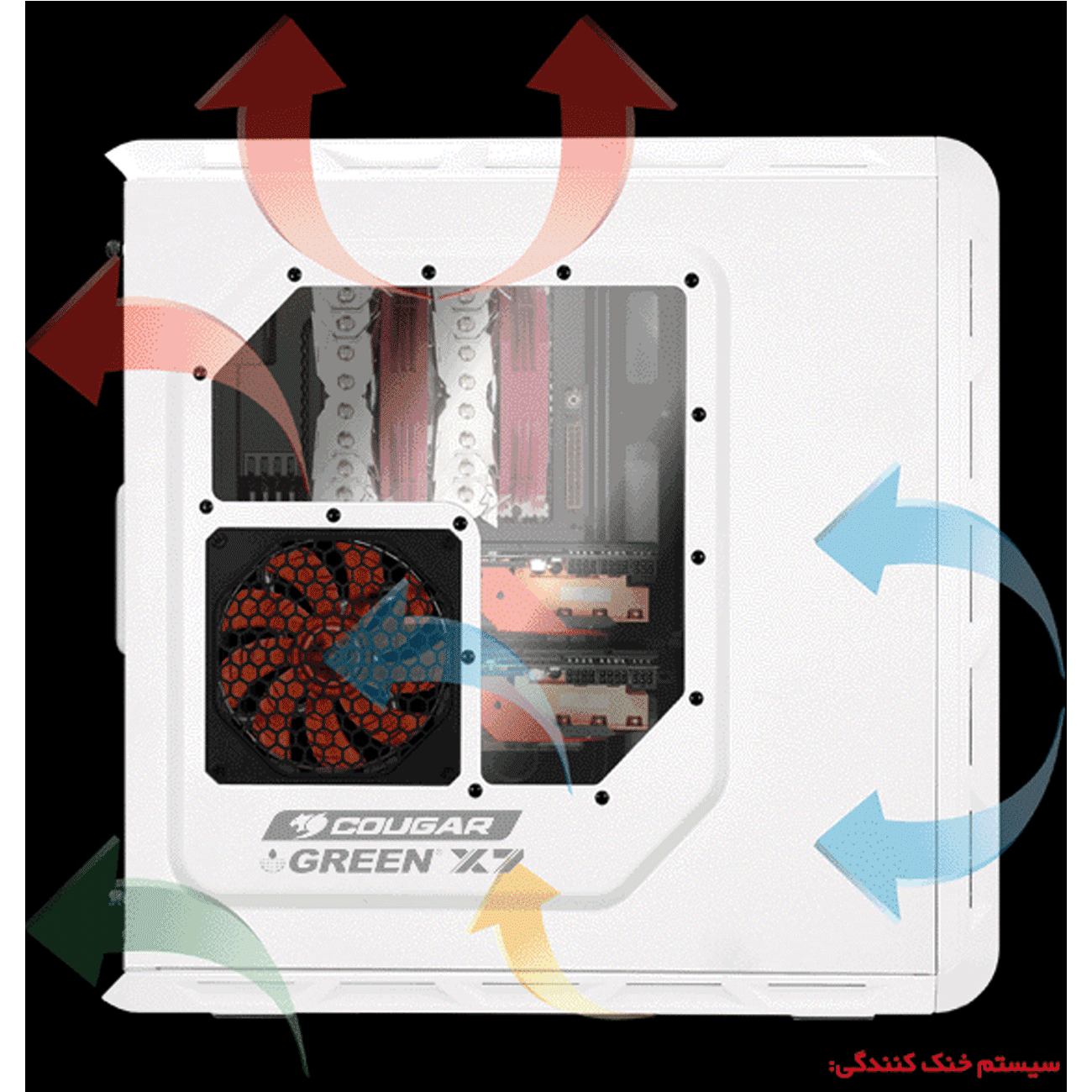 کیس کامپیوتر گرین GREEN X7 Cougar-W