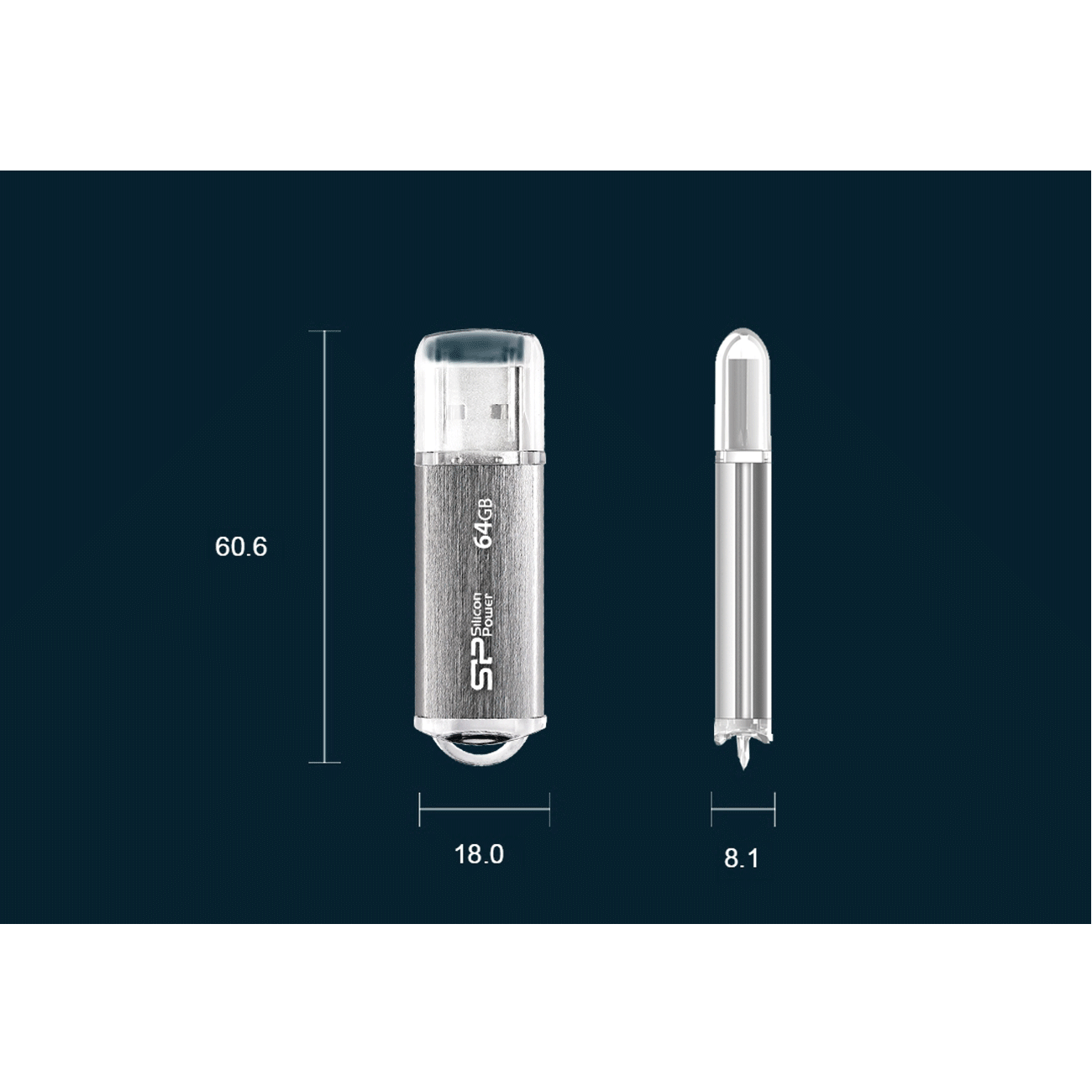 فلش مموری سیلیکون پاور Silicon Power Ultima II i Series USB 64GB