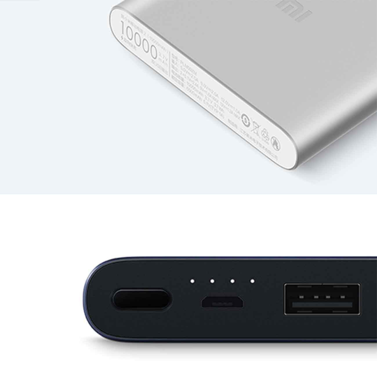 پاور بانک ۱۰۰۰۰ میلی آمپر ورژن ۲ شیائومی Xiaomi Mi v2 10000mAh Power Bank