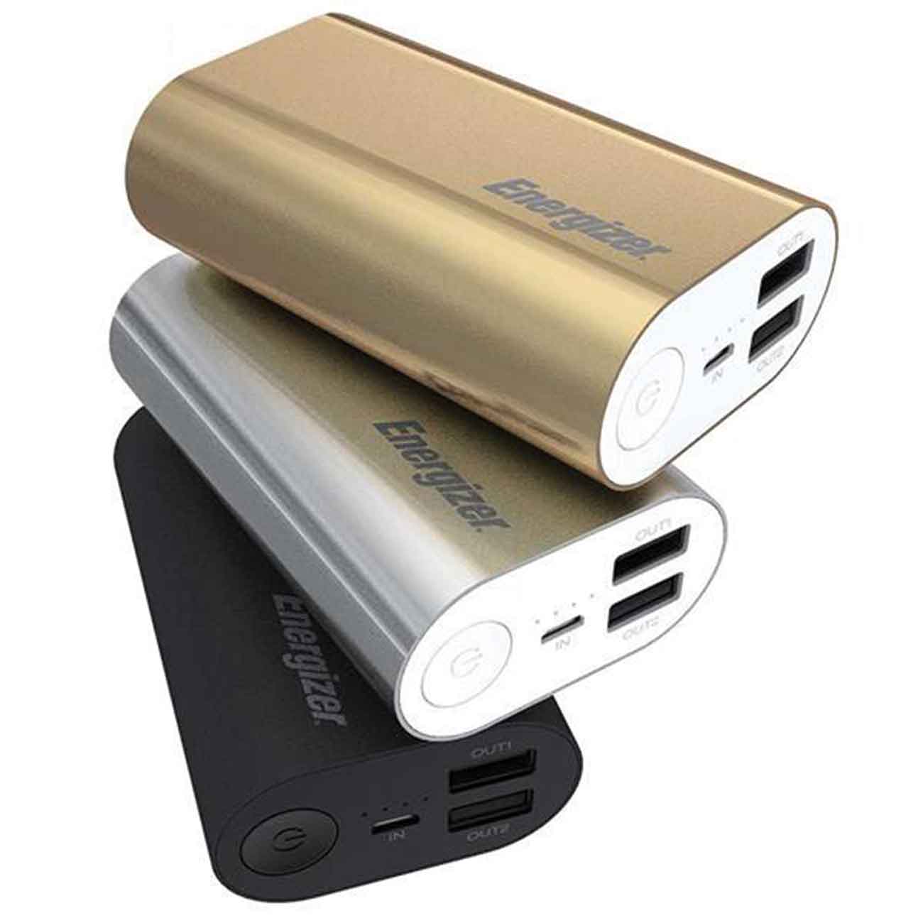 پاور بانک انرجایزر مدل UE10008 با ظرفیت 10000 میلی‌آمپرساعت Energizer UE10008 10000mAh Power Bank