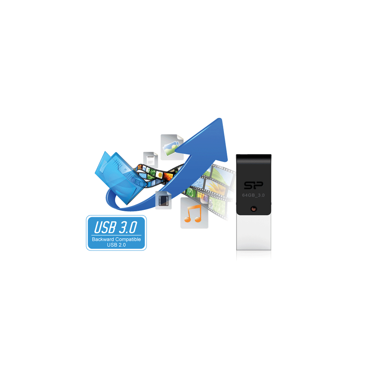فلش مموری سیلیکون پاور Silicon Power X31 USB 64GB