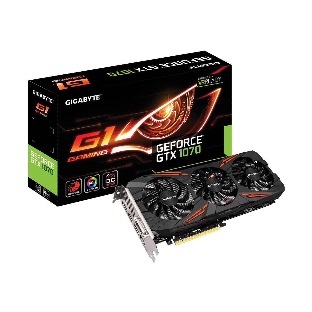 کارت گرافیک گیگابایت GTX 1070 G1 GAMING 8G