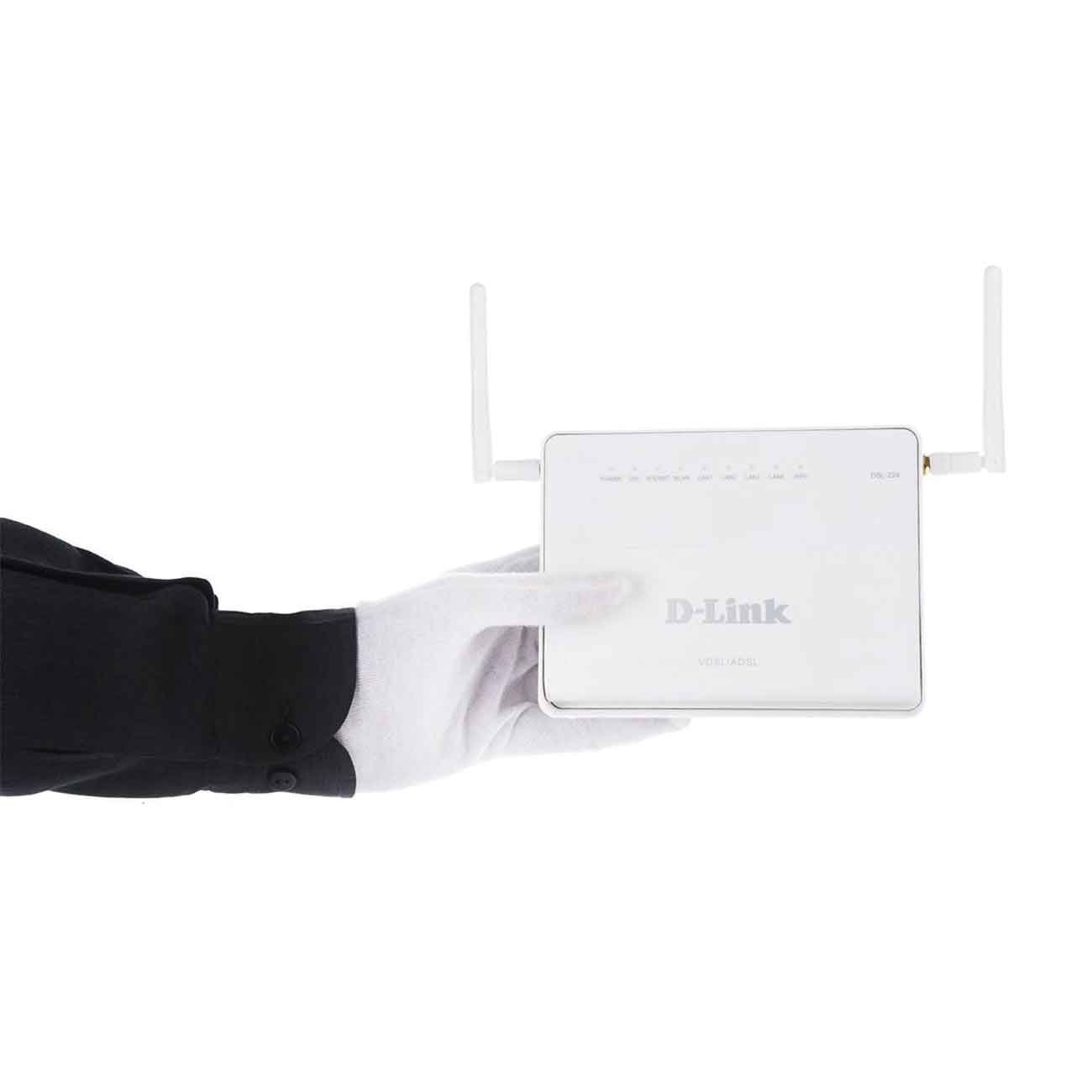 مودم روتر دی لینک DSL-224 Wireless N300Mbps ( دوآنتن ADSL2+/VDSL2 )