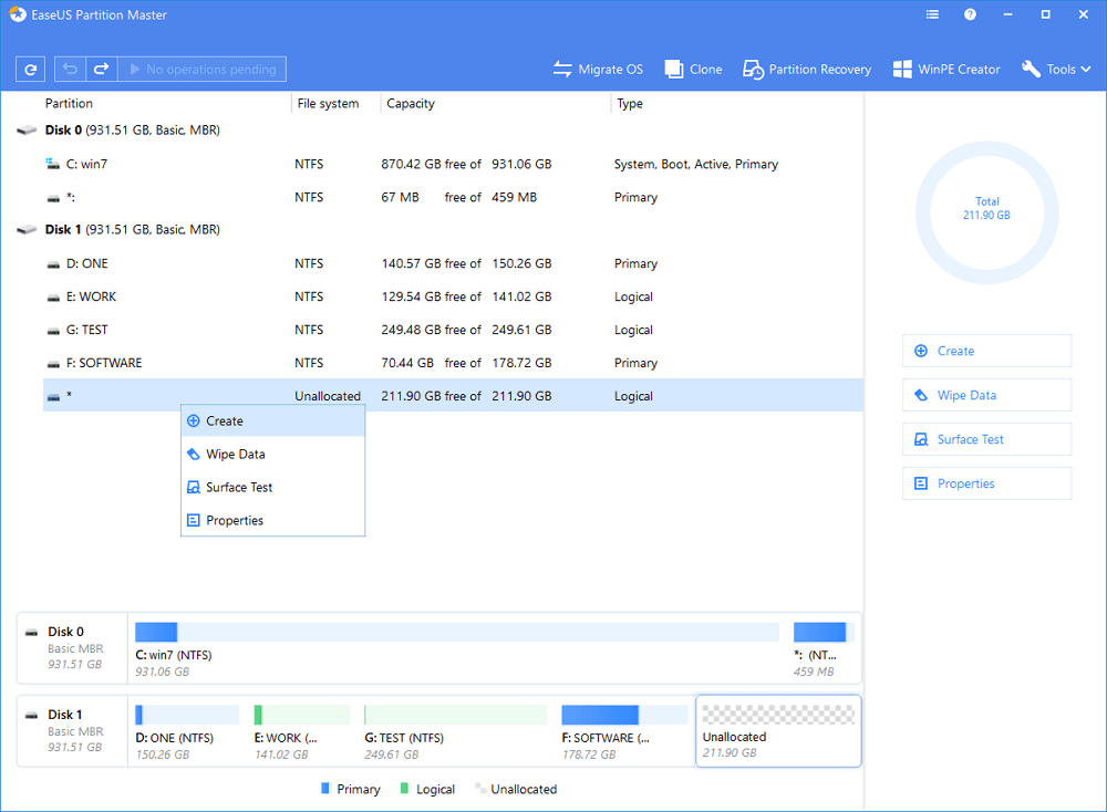 مرحله 4 EaseUS Partition Master Free