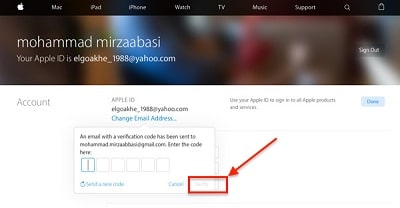 تغییر ایمیل اپل آیدی