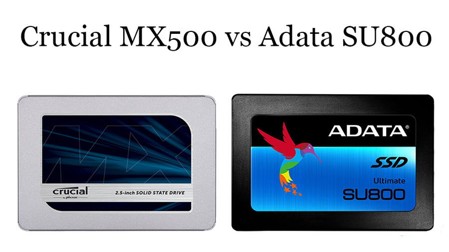 مقایسه SSD های ADATA SU800 و Crucial MX500
