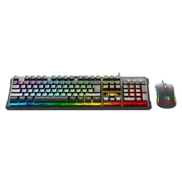 کیبورد و ماوس گیمینگ گرین GKM 605 RGB