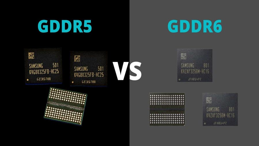 مقایسه استاندارد حافظه GDDR6 با GDDR5