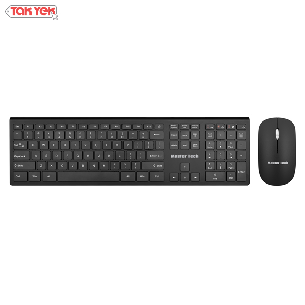 کیبورد و موس بی سیم مسترتک مدل MK9600BW