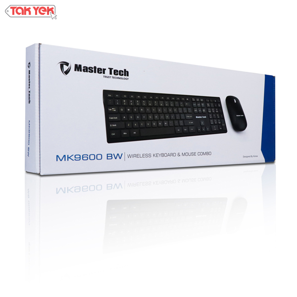 کیبورد و موس بی سیم مسترتک مدل MK9600BW