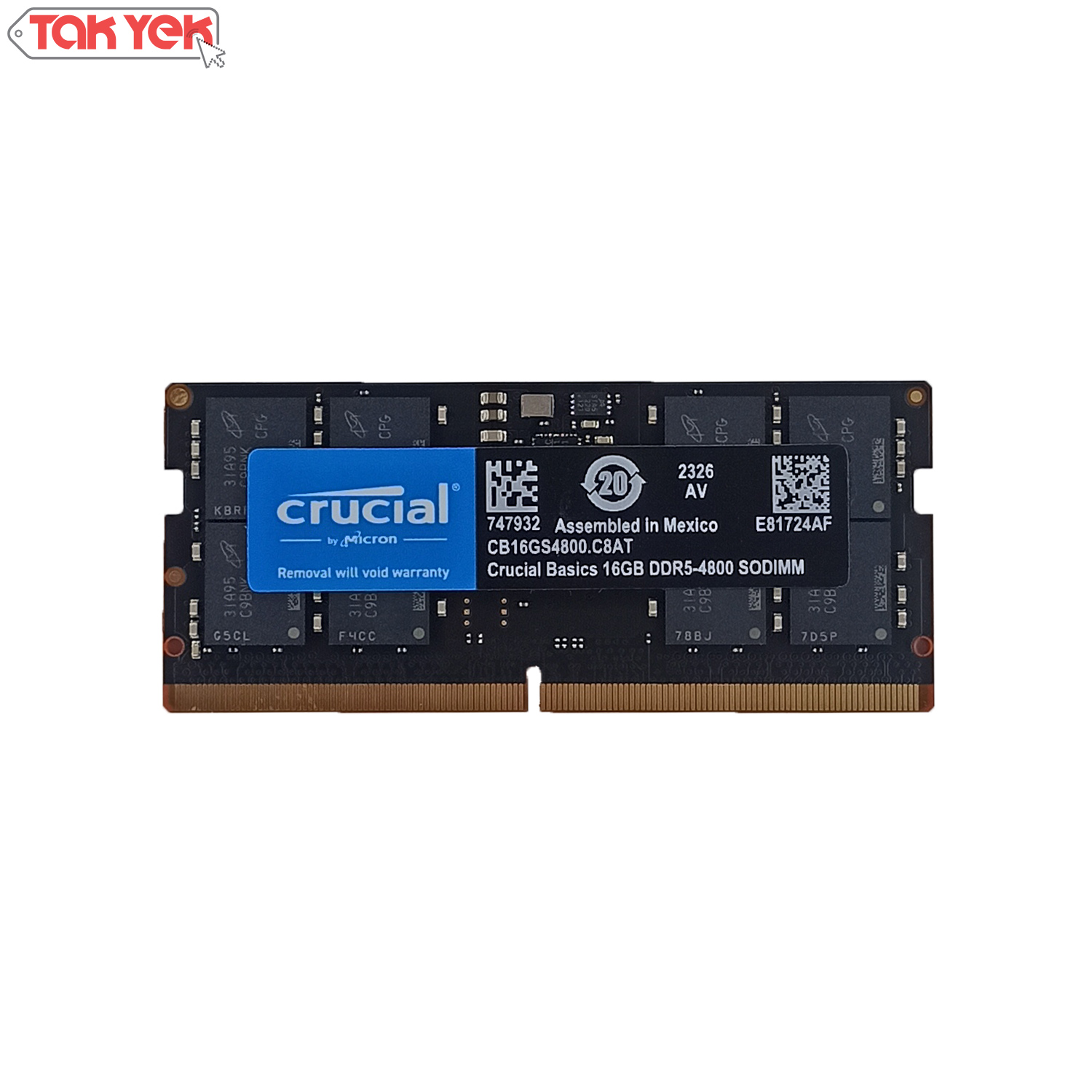 رم لپتاپ کروشیال 16GB DDR5 4800