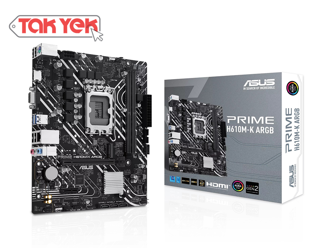 مادربرد ایسوس پرایمPRIME H610M-K LGA1700 ARGB DDR5